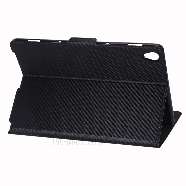 Ultra-thin Carbon Fiber Skin Stand Leather Tablet Cover for Huawei MatePad 10.8 (2020) - Black-9