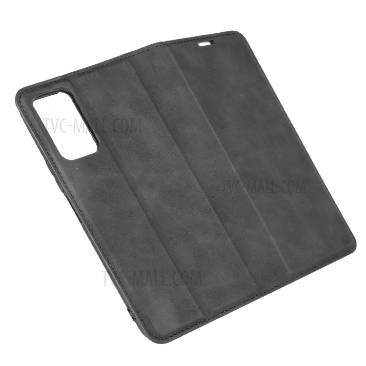 Silky Touch Leather Stylish Case for Honor 30 Youth/Honor 30 Lite - Black-6