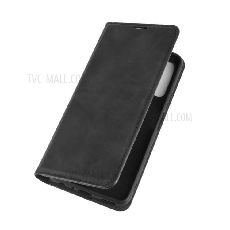 Silky Touch Leather Stylish Case for Honor 30 Youth/Honor 30 Lite - Black-7