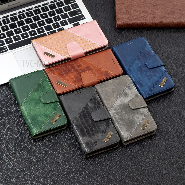Assorted Color Crocodile Skin Leather Wallet Phone Case for Huawei P40 - Black-10