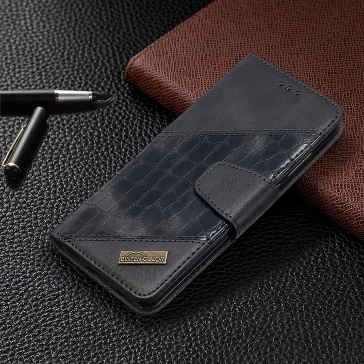 Assorted Color Crocodile Skin Leather Wallet Phone Case for Huawei P40 - Black-7