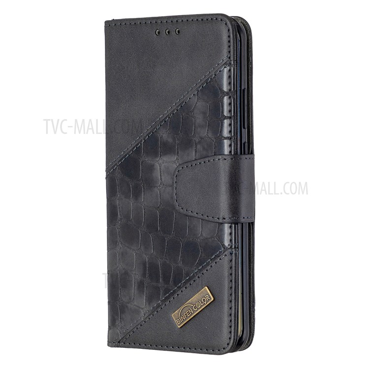 Crocodile Skin Assorted Color Leather Phone Shell for Huawei P40 Pro - Black-2