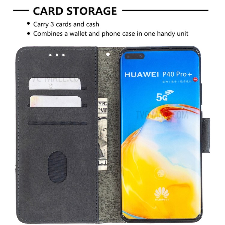 Crocodile Skin Assorted Color Leather Phone Shell for Huawei P40 Pro - Black-6