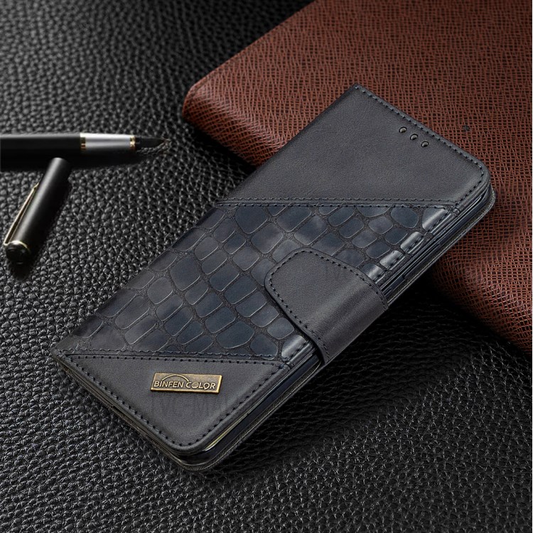 Crocodile Skin Assorted Color Leather Phone Shell for Huawei P40 Pro - Black-7
