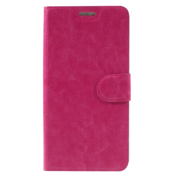 Crazy Horse Stand Card Slot Leather Case for Huawei Y6II / Honor 5A - Rose-3