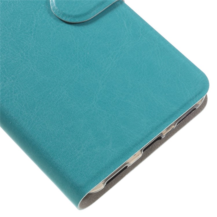Crazy Horse Leather Cover Stand Card Holder for Huawei Y6II / Honor 5A - Blue-4