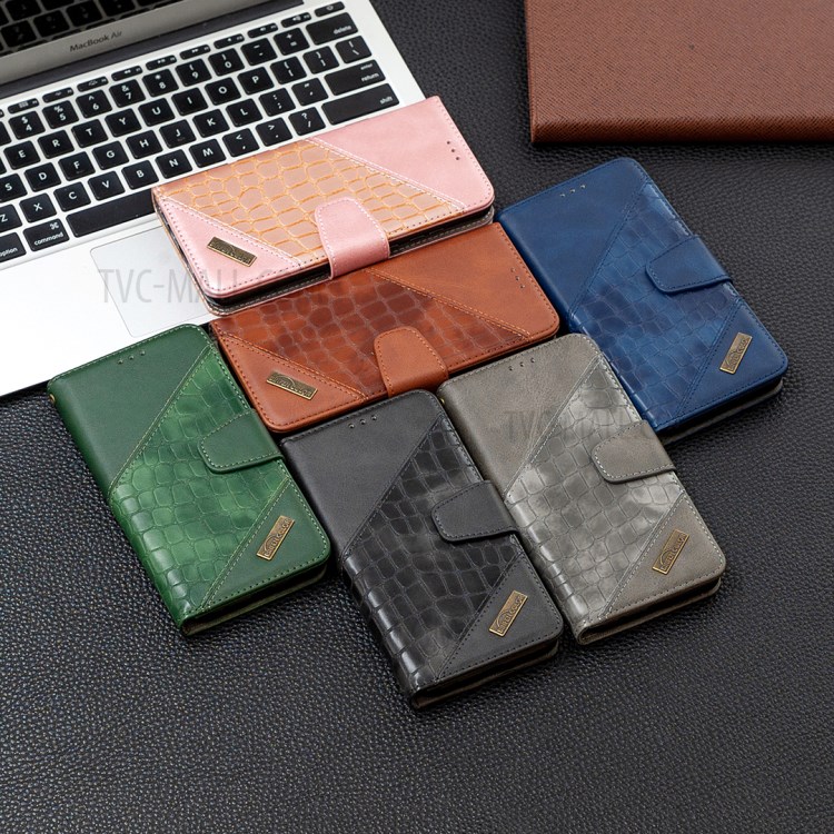Crocodile Skin Assorted Color Leather Mobile Phone Cover with Wallet for Honor 9A - Black-10