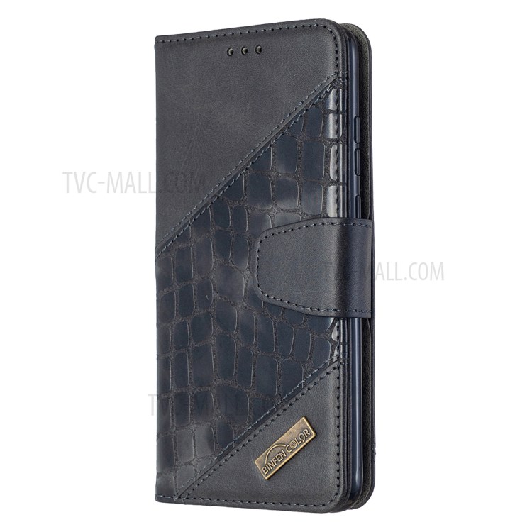 Crocodile Skin Assorted Color Leather Mobile Phone Cover with Wallet for Honor 9A - Black-2