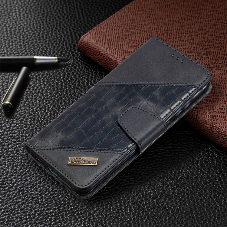 Crocodile Skin Assorted Color Leather Mobile Phone Cover with Wallet for Honor 9A - Black-7