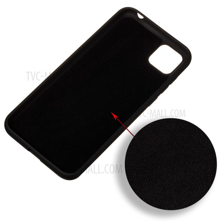 Liquid Silicone Cell Phone Case for Huawei Y5p - Black-3