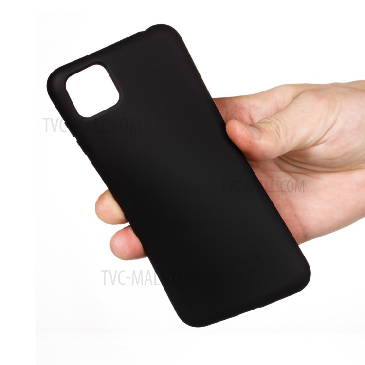 Liquid Silicone Cell Phone Case for Huawei Y5p - Black-4