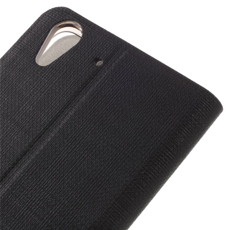 Cross Texture Card Holder Leather Stand Case for Huawei Honor 5A/Y6 II Built-in Steel Sheet - Black-5