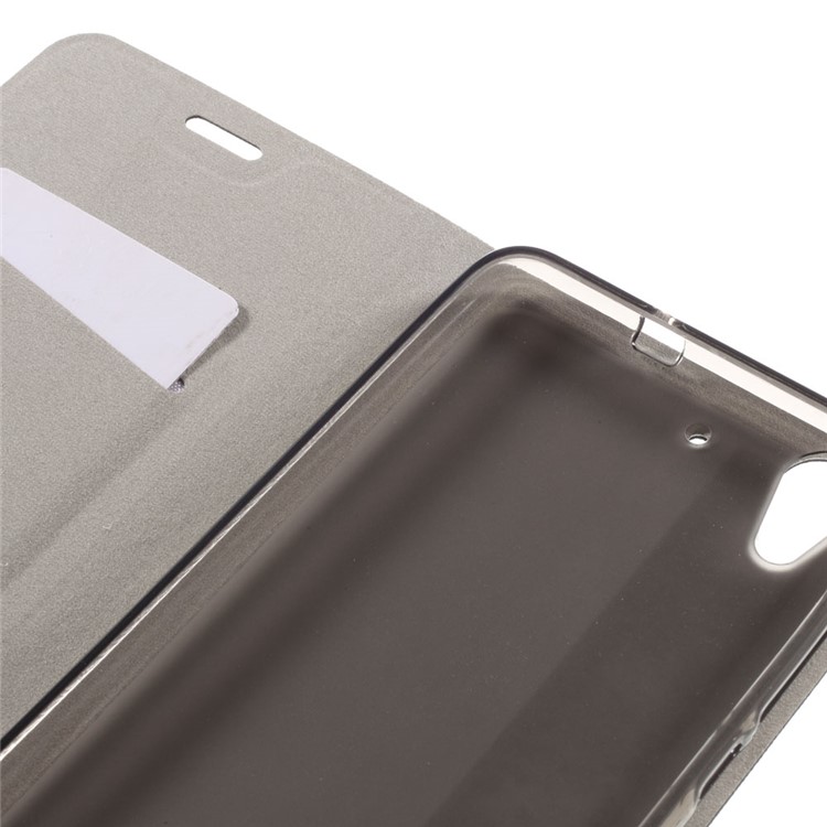Cross Texture Card Holder Leather Stand Case for Huawei Honor 5A/Y6 II Built-in Steel Sheet - Black-9