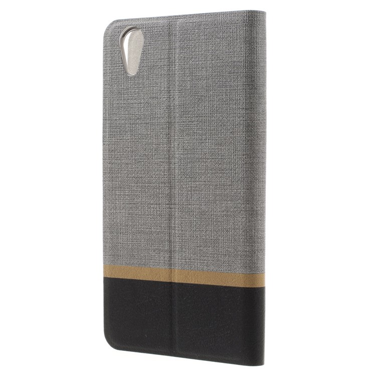 Cross Texture Folio Leather Stand Cover for Huawei Honor 5A/Y6 II Built-in Steel Sheet - Grey-2