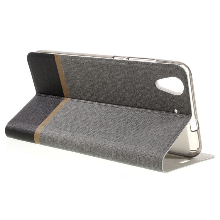 Cross Texture Folio Leather Stand Cover for Huawei Honor 5A/Y6 II Built-in Steel Sheet - Grey-7