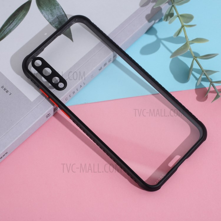 Clear Casing PC + TPU Hybrid Cell Phone Cover for Huawei Y8p - Black-1