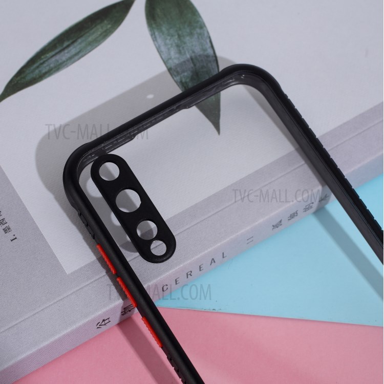 Clear Casing PC + TPU Hybrid Cell Phone Cover for Huawei Y8p - Black-2