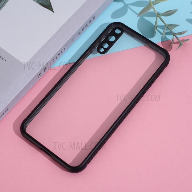 Clear Casing PC + TPU Hybrid Cell Phone Cover for Huawei Y8p - Black-4