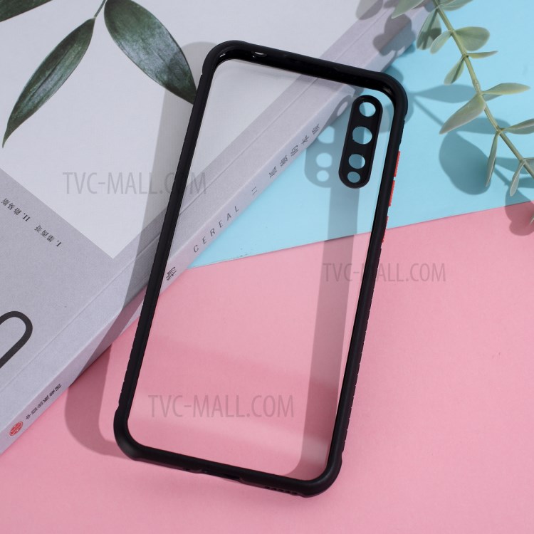 Clear Casing PC + TPU Hybrid Cell Phone Cover for Huawei Y8p - Black-5