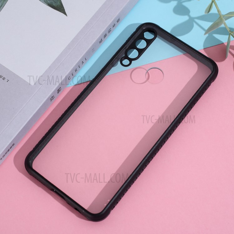 Clear PC + TPU Hybrid Phone Case Cover for Huawei Y6p - Black-2