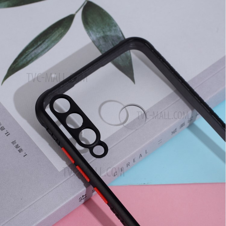 Clear PC + TPU Hybrid Phone Case Cover for Huawei Y6p - Black-3