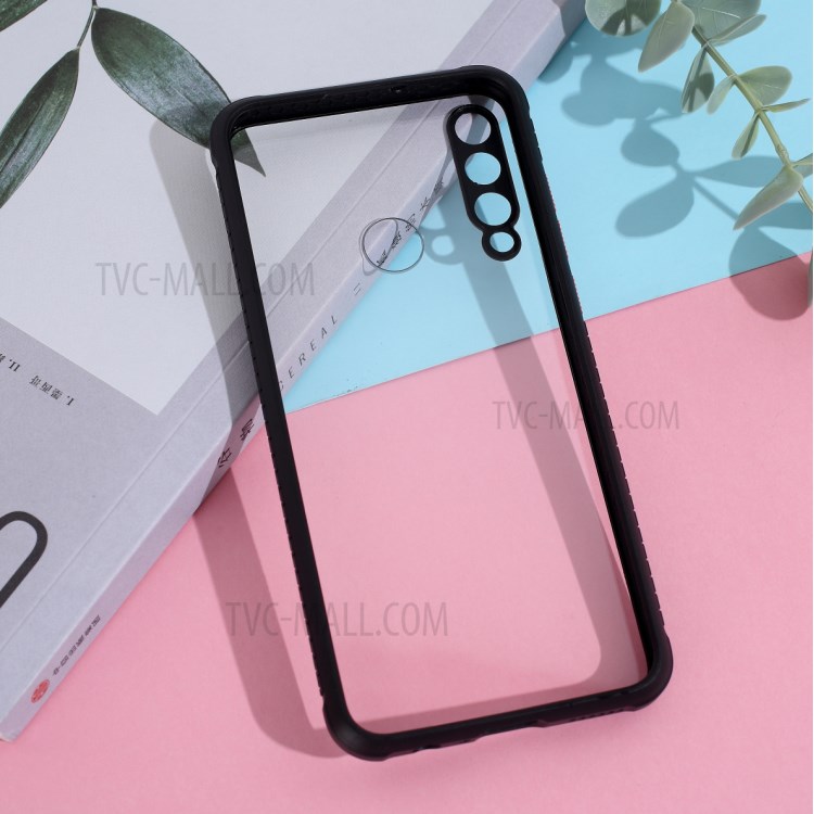 Clear PC + TPU Hybrid Phone Case Cover for Huawei Y6p - Black-5