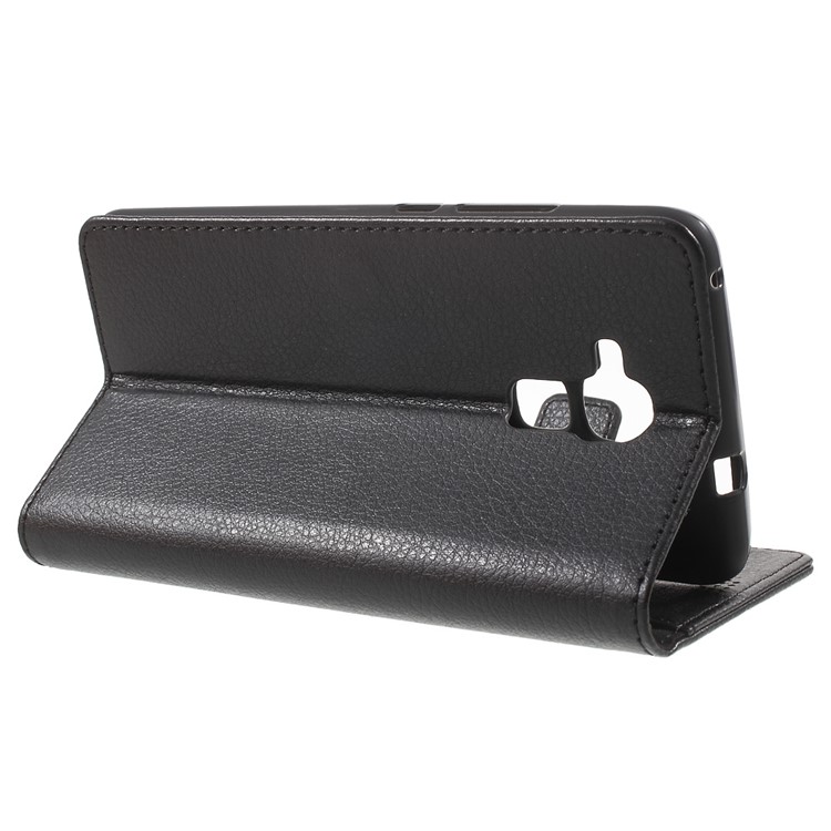 Lychee Grain Wallet Leather Stand Case for Huawei Honor 5c / GT3 - Black-3