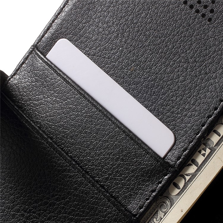 Lychee Grain Wallet Leather Stand Case for Huawei Honor 5c / GT3 - Black-6