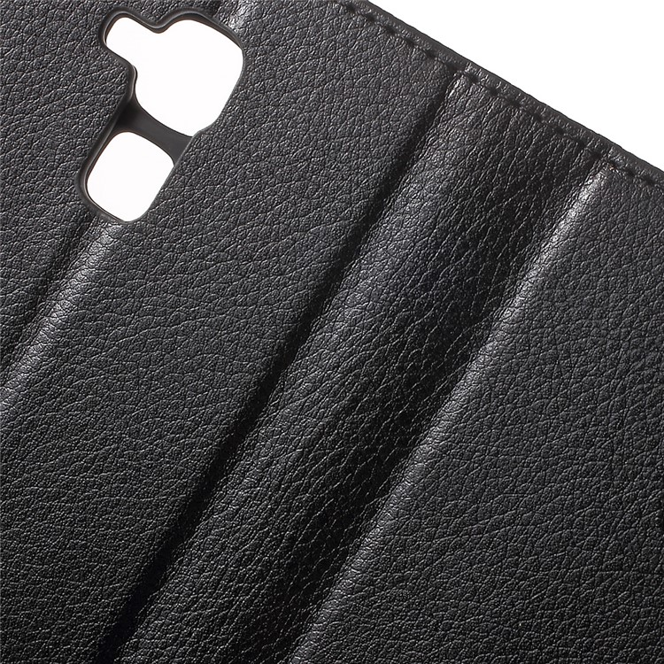 Lychee Grain Wallet Leather Stand Case for Huawei Honor 5c / GT3 - Black-7