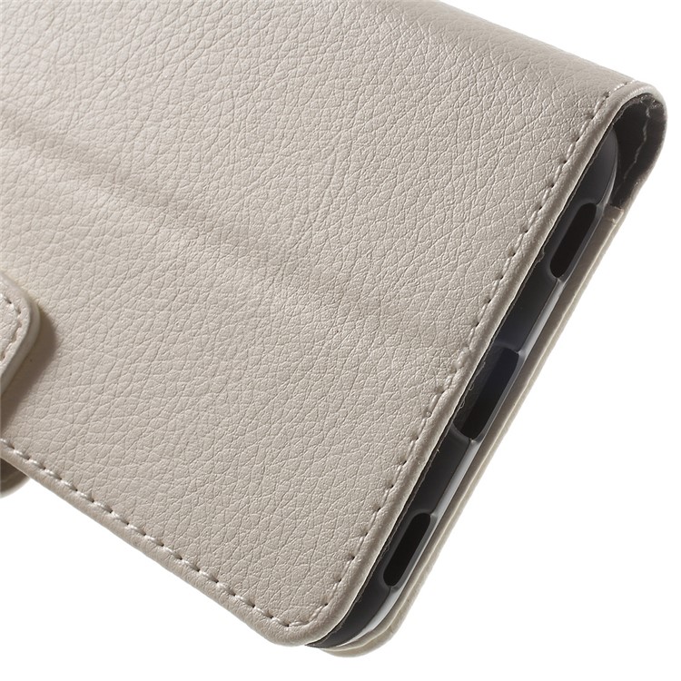 Lychee Grain Wallet Leather Stand Cover for Huawei Honor 5c / GT3 - White-8