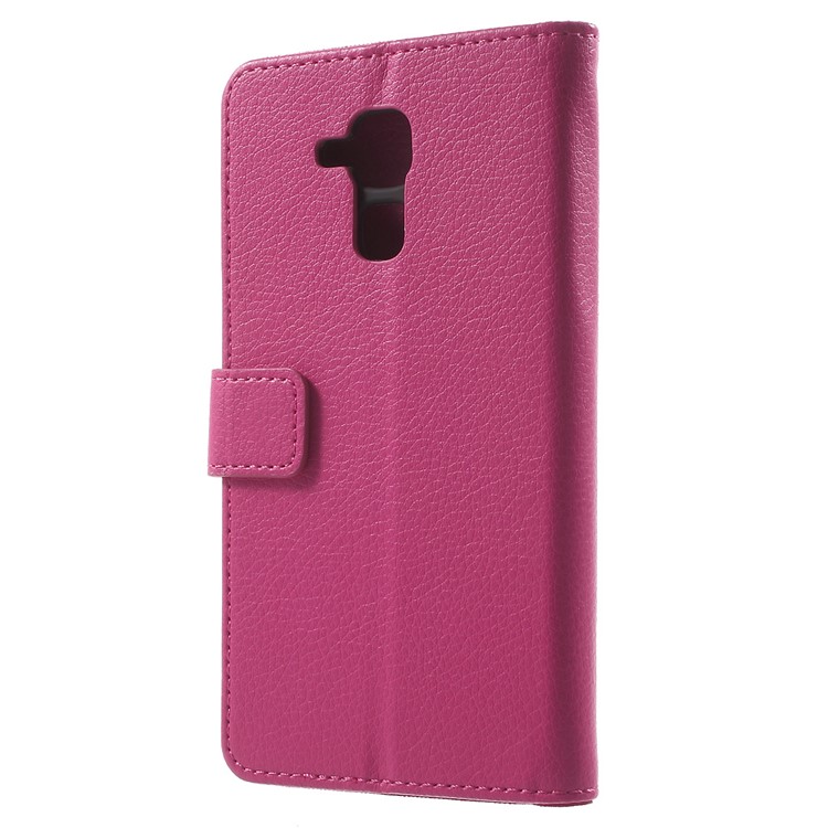 Lychee Grain Magnetic Leather Stand Case for Huawei Honor 5c / GT3 - Rose-2