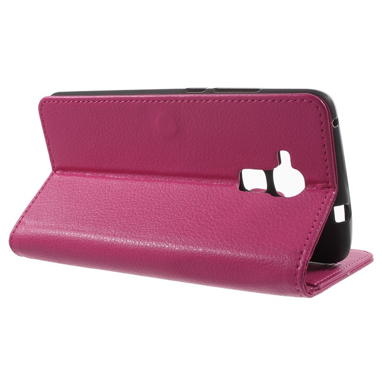 Lychee Grain Magnetic Leather Stand Case for Huawei Honor 5c / GT3 - Rose-3