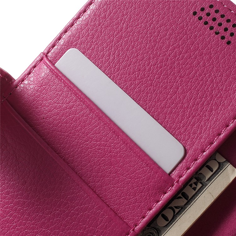 Lychee Grain Magnetic Leather Stand Case for Huawei Honor 5c / GT3 - Rose-6