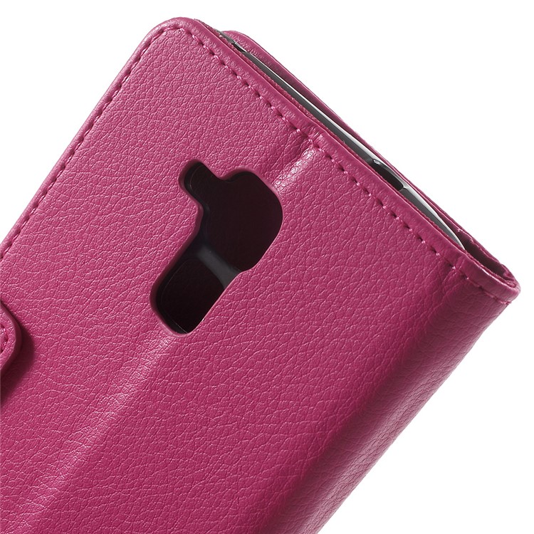 Lychee Grain Magnetic Leather Stand Case for Huawei Honor 5c / GT3 - Rose-7