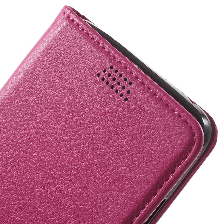 Lychee Grain Magnetic Leather Stand Case for Huawei Honor 5c / GT3 - Rose-8