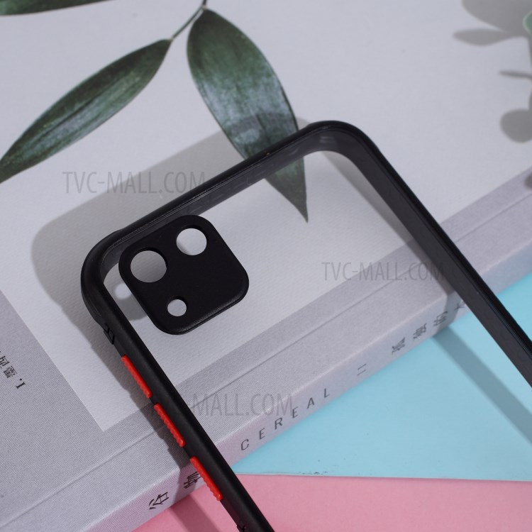 Clear Cover PC + TPU Hybrid Cell Phone Casing for Huawei Y5p - Black-2