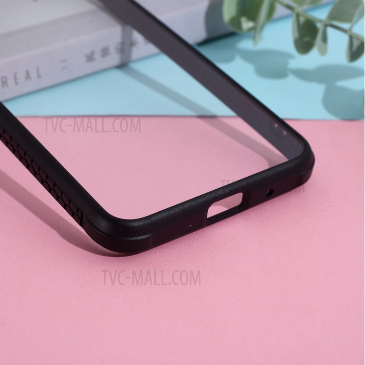 Clear Cover PC + TPU Hybrid Cell Phone Casing for Huawei Y5p - Black-3