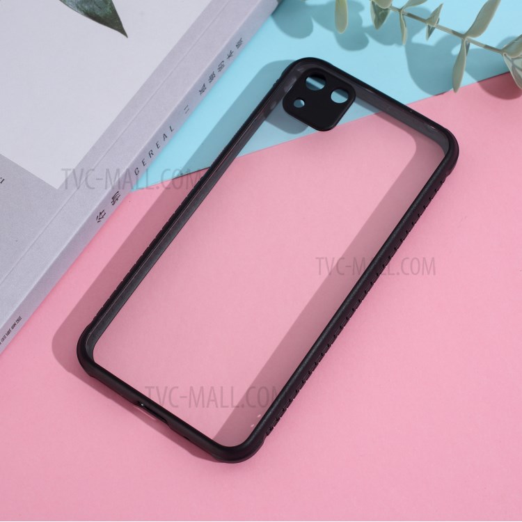 Clear Cover PC + TPU Hybrid Cell Phone Casing for Huawei Y5p - Black-4