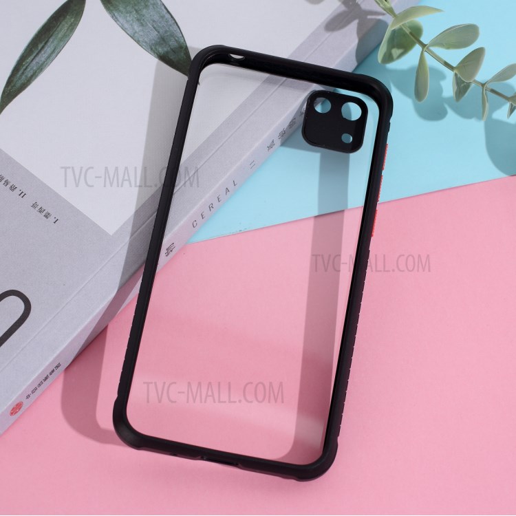 Clear Cover PC + TPU Hybrid Cell Phone Casing for Huawei Y5p - Black-5