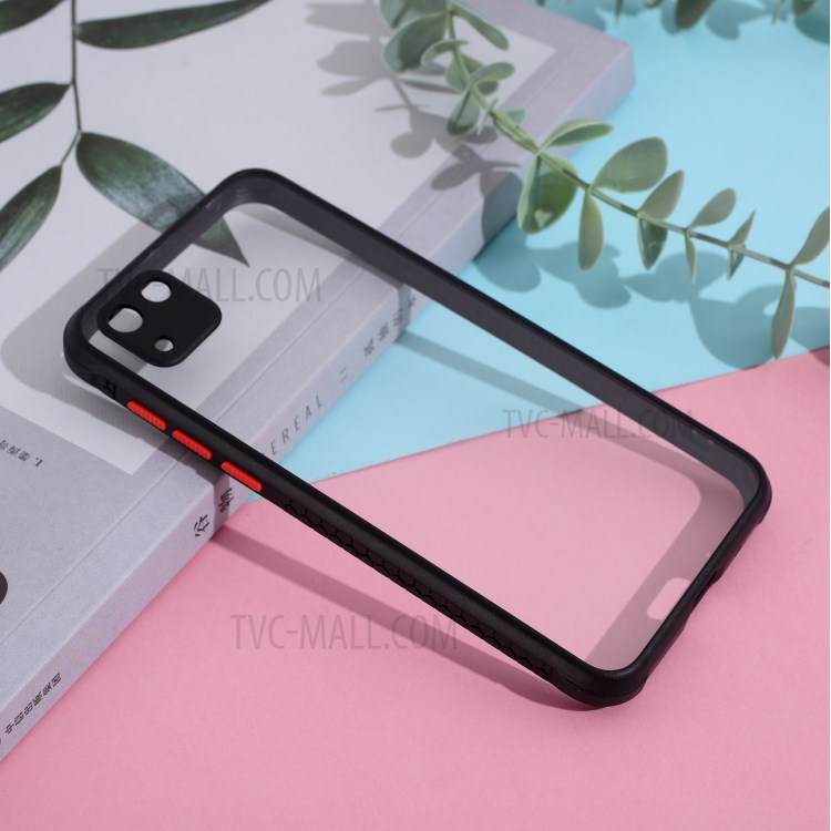 Clear Cover PC + TPU Hybrid Cell Phone Casing for Huawei Y5p - Black-6