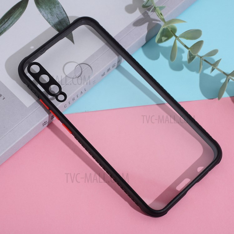 Clear PC + TPU Hybrid Cell Phone Cover Casing for Huawei Y7p - Black-1