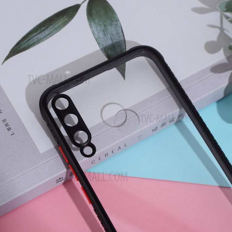 Clear PC + TPU Hybrid Cell Phone Cover Casing for Huawei Y7p - Black-2