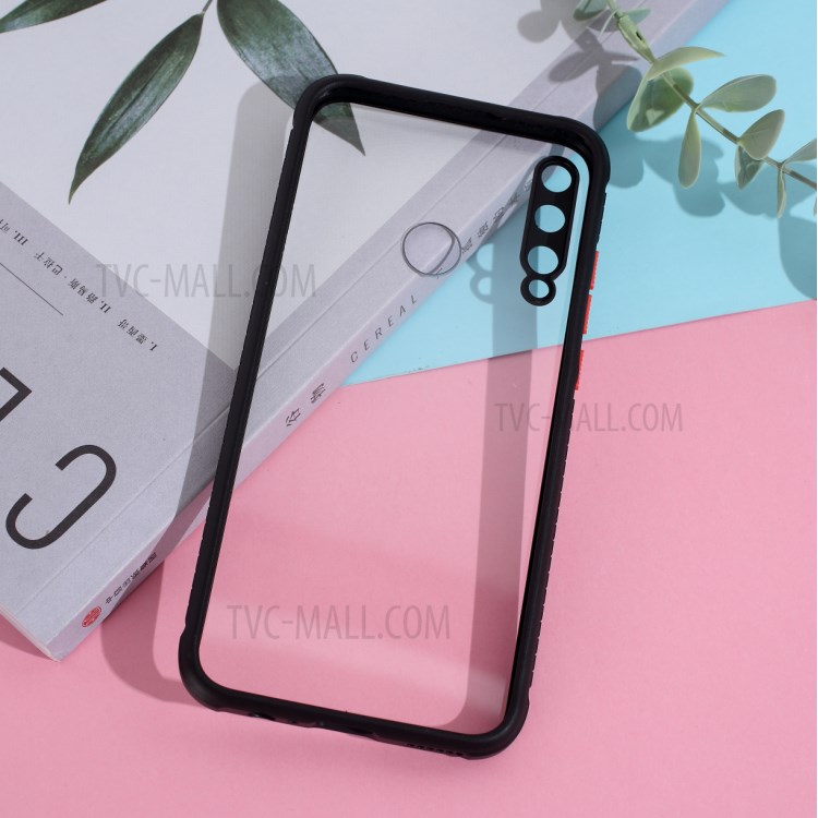 Clear PC + TPU Hybrid Cell Phone Cover Casing for Huawei Y7p - Black-5