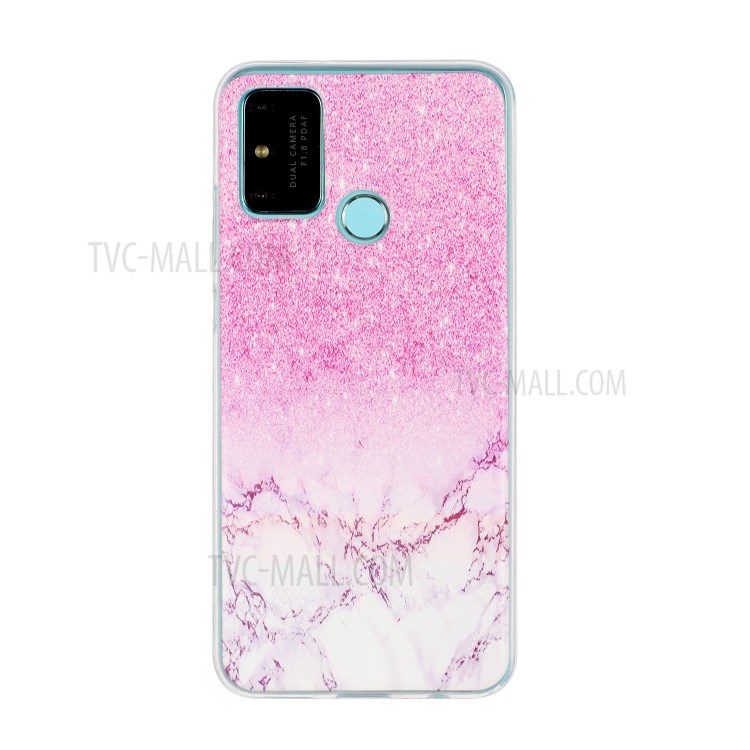 Pattern Printing Soft TPU Mobile Phone Shell for Huawei P smart 2020 - Marble Pattern-2