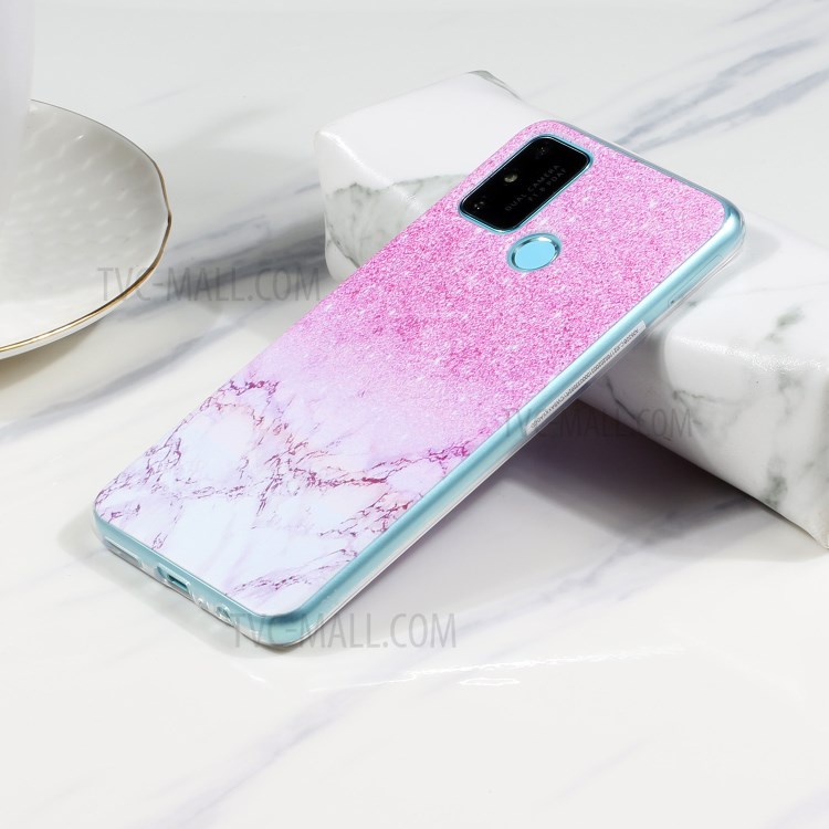 Pattern Printing Soft TPU Mobile Phone Shell for Huawei P smart 2020 - Marble Pattern-6