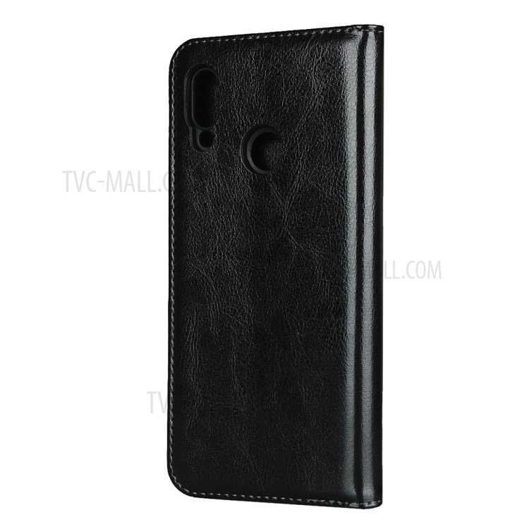 Crazy Horse Surface Genuine Leather Shell for Huawei P Smart (2019)/Nova Lite 3 (Japan) - Black-3