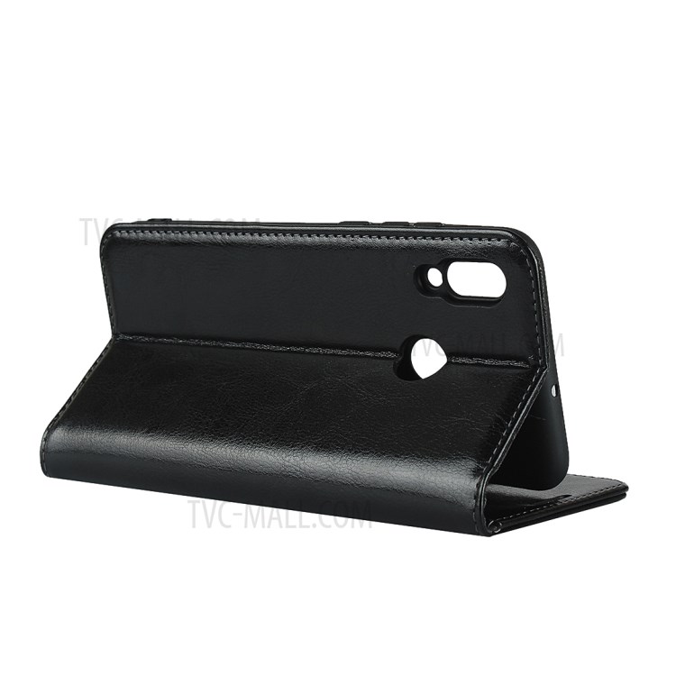 Crazy Horse Surface Genuine Leather Shell for Huawei P Smart (2019)/Nova Lite 3 (Japan) - Black-5