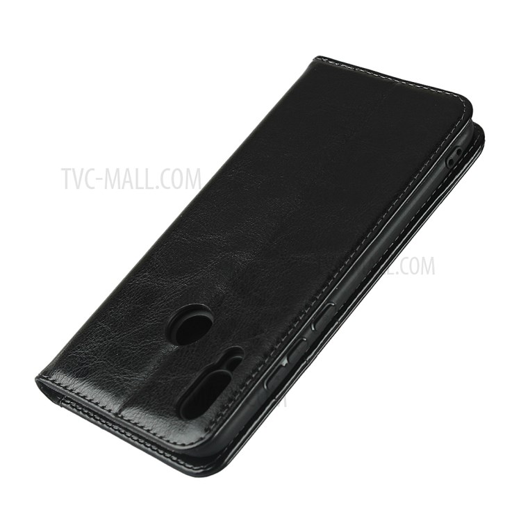 Crazy Horse Surface Genuine Leather Shell for Huawei P Smart (2019)/Nova Lite 3 (Japan) - Black-6