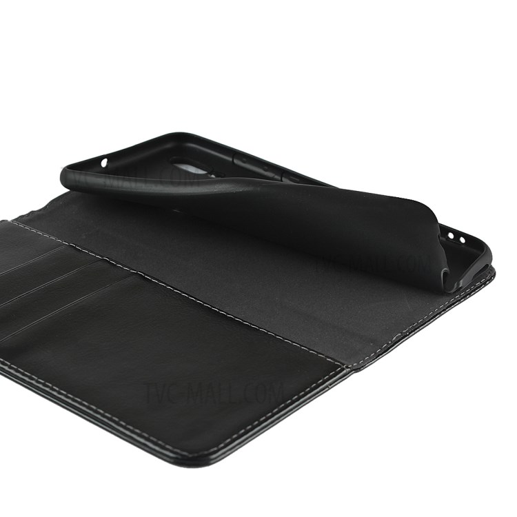 Crazy Horse Surface Genuine Leather Shell for Huawei P Smart (2019)/Nova Lite 3 (Japan) - Black-7