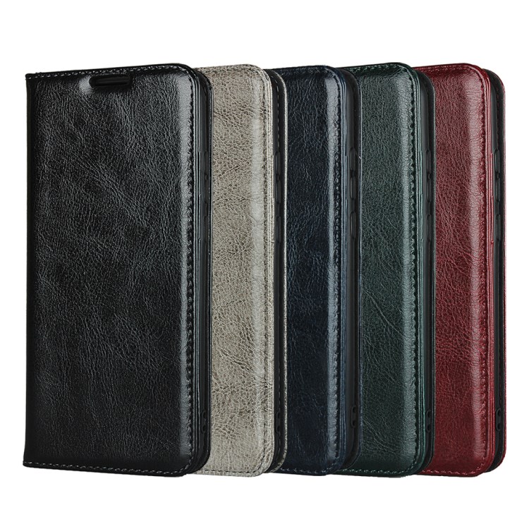 Crazy Horse Surface Genuine Leather Shell for Huawei P Smart (2019)/Nova Lite 3 (Japan) - Black-8